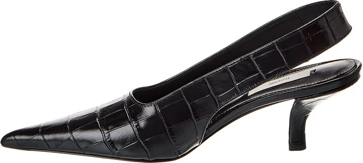 Toteme Croc-Embossed Leather Slingback Pump - Image 2
