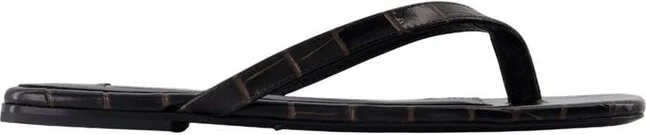 Totême Croco-Embossed Flip Flops