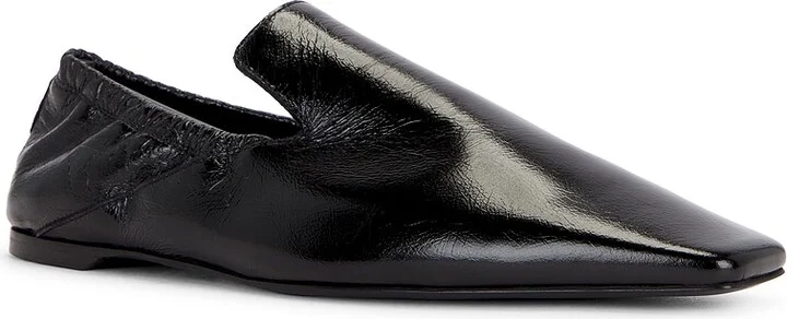 Toteme Elastic Back Leather Loafer in Black - Image 2