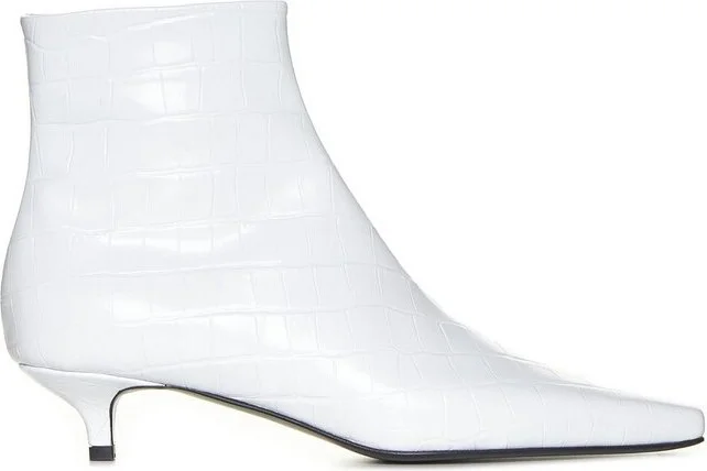 Totême Embossed Kitten Heel Boots