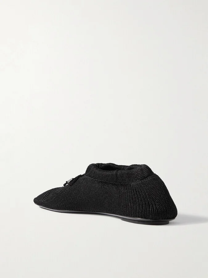 TOTEME - Knitted Ballet Flats - Black - Image 3