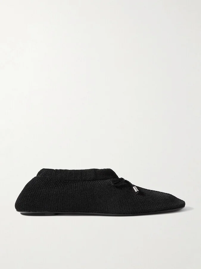 TOTEME - Knitted Ballet Flats - Black - Image 5