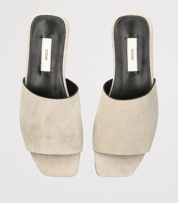 Totême Leather Bandeau Slides - Image 4