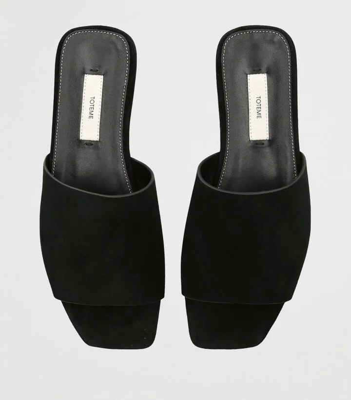 Totême Leather Bandeau Slides - Image 4