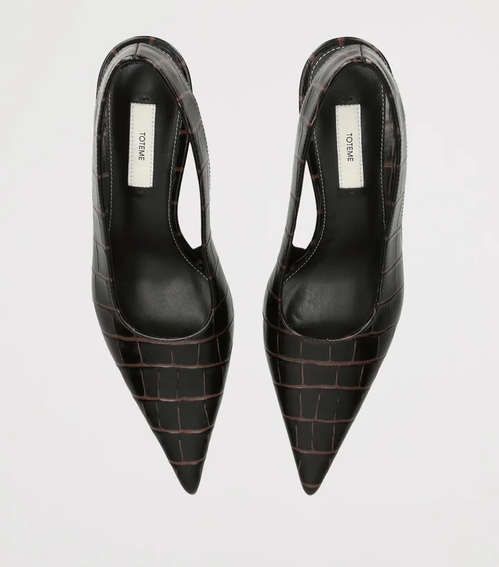 Totême Leather Classic Slingback Heels 55 - Image 4