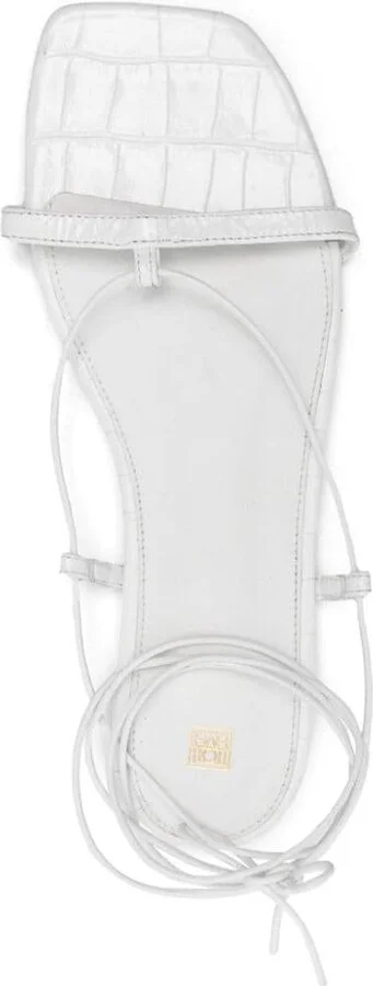 TOTEME Leather Flat Sandals - Image 3