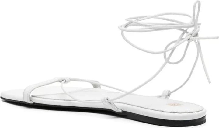 TOTEME Leather Flat Sandals - Image 4