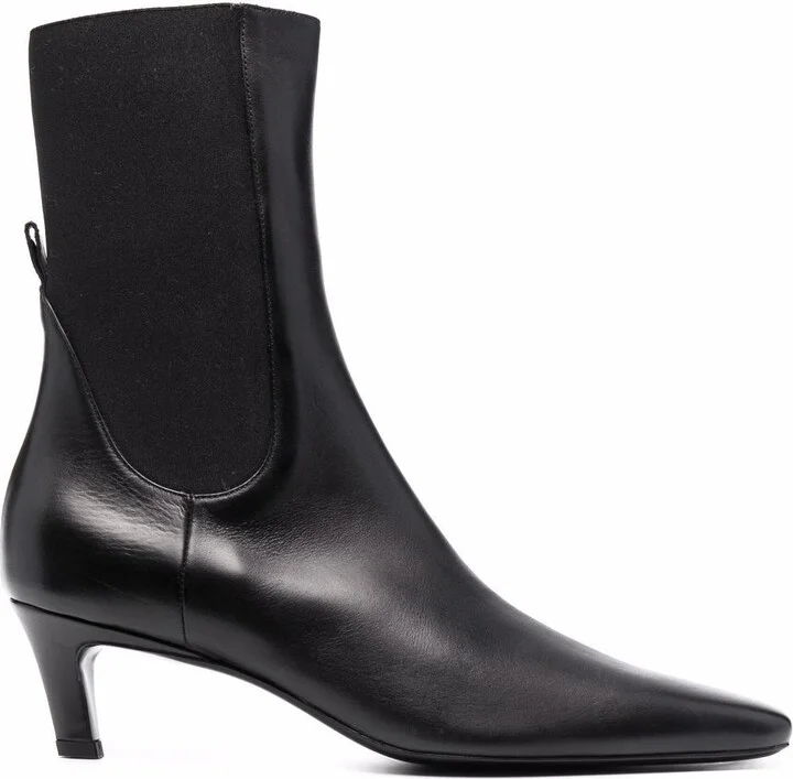 TOTEME Leather Mid Heel Boots