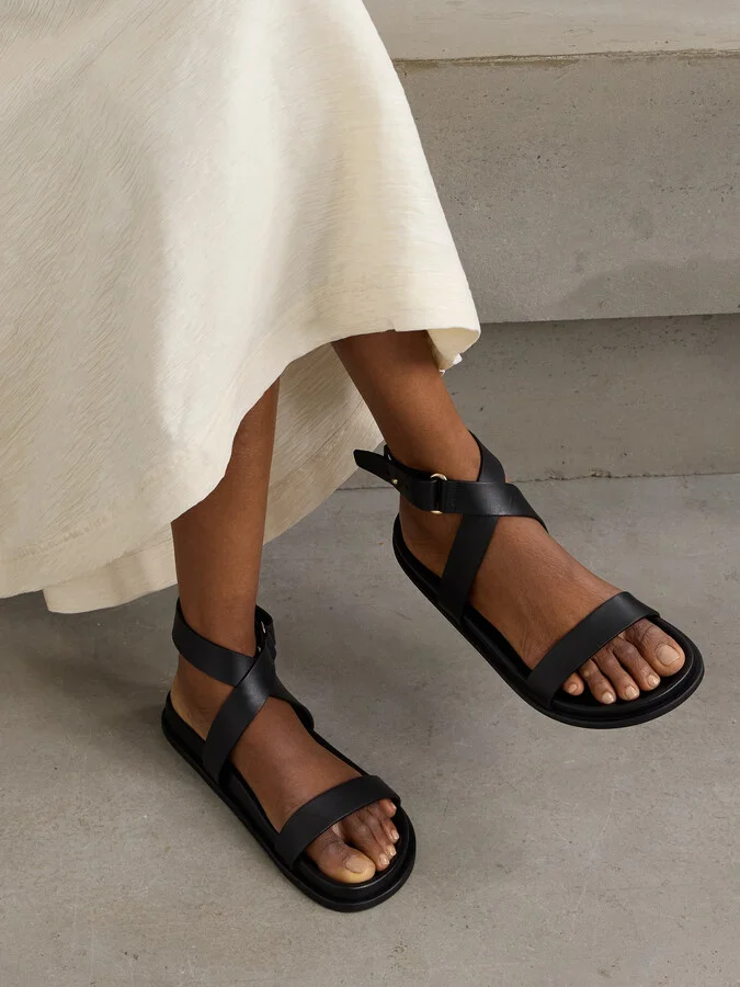 TOTEME - Leather Sandals - Black - Image 2