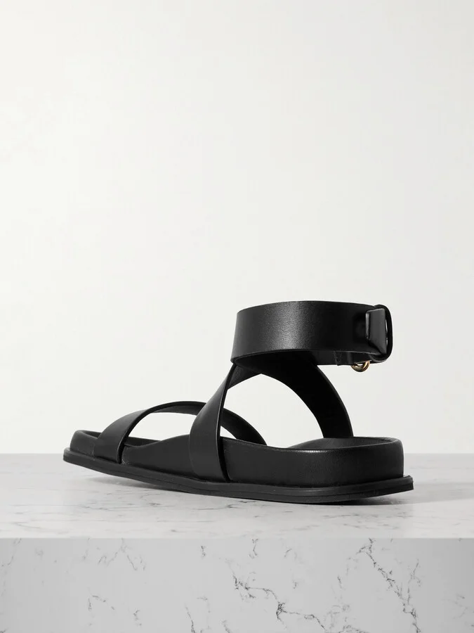 TOTEME - Leather Sandals - Black - Image 3