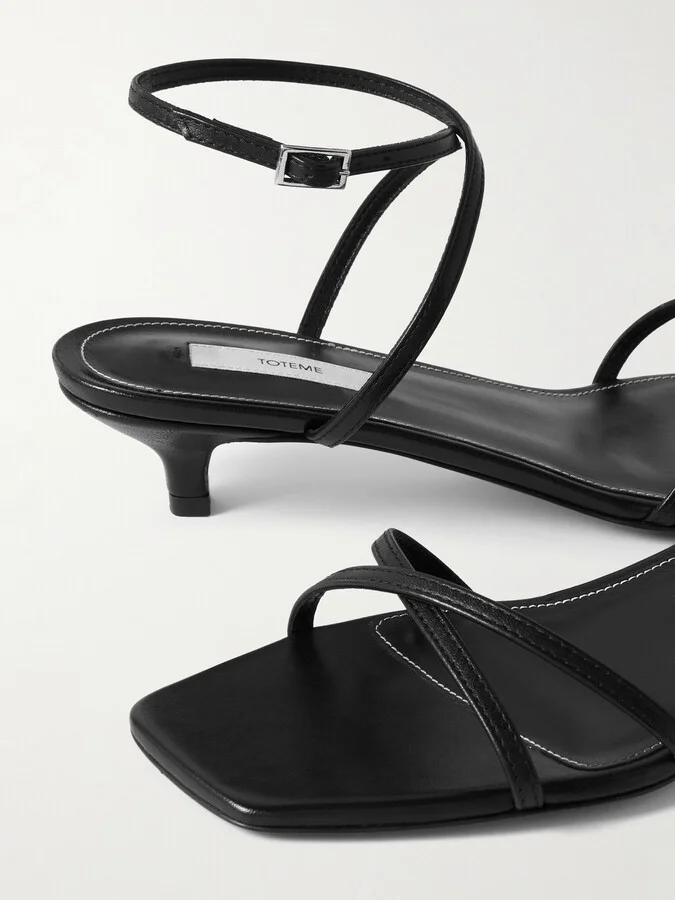 TOTEME - Leather Sandals - Black - Image 4