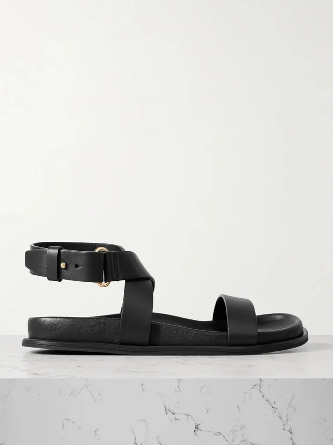 TOTEME - Leather Sandals - Black