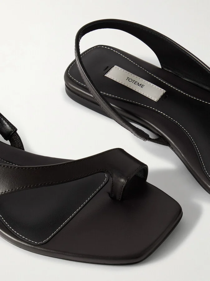 TOTEME - Leather Sandals - Brown - Image 4