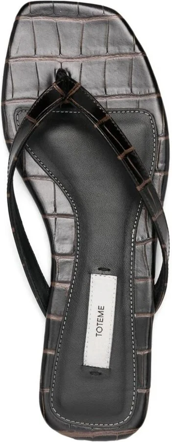 TOTEME Leather Thong Sandals - Image 4