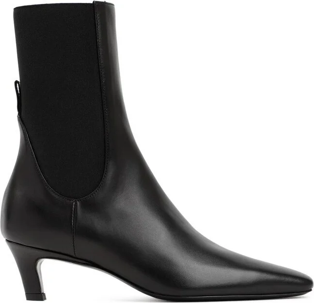 Totême Mid-Heel Square-Toe Ankle Boots