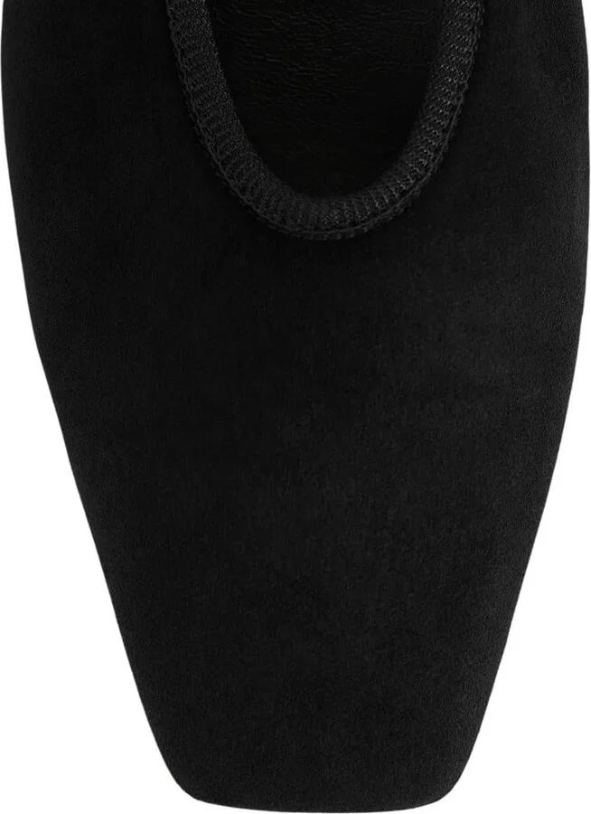 TOTEME Minimalist Black Suede Ballet Flats - Image 4