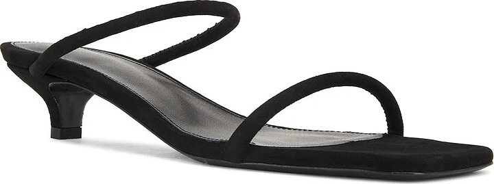 Toteme Minimalist Sandals in Black - Image 2