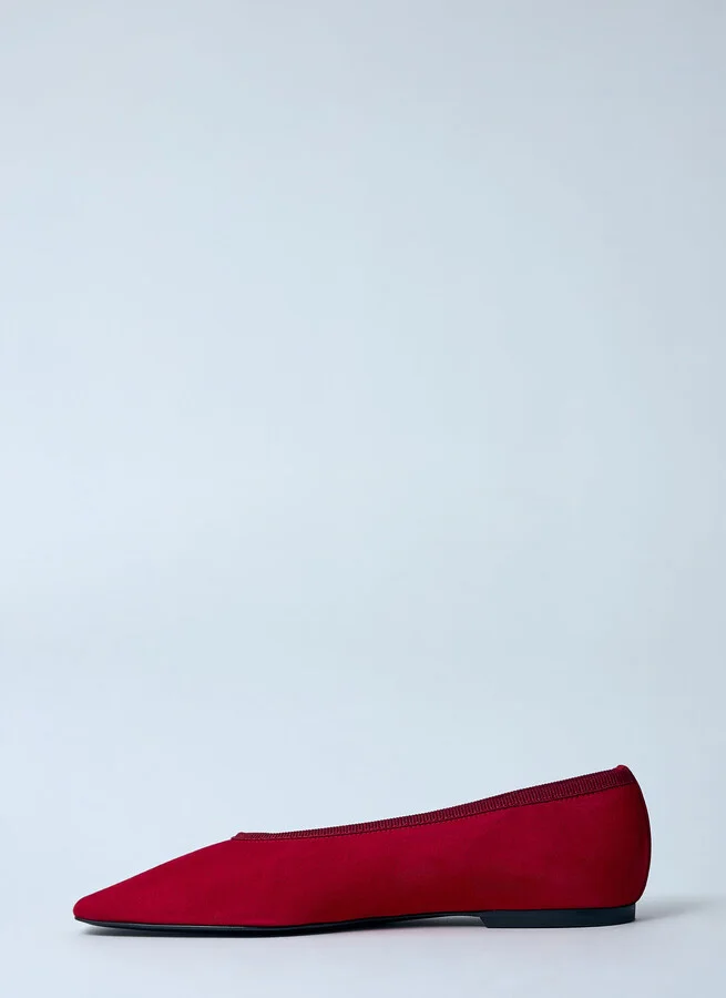 TOTEME Minimalist Suede Ballerina Flats - Woman Flats Red Eu - 36 - Image 4