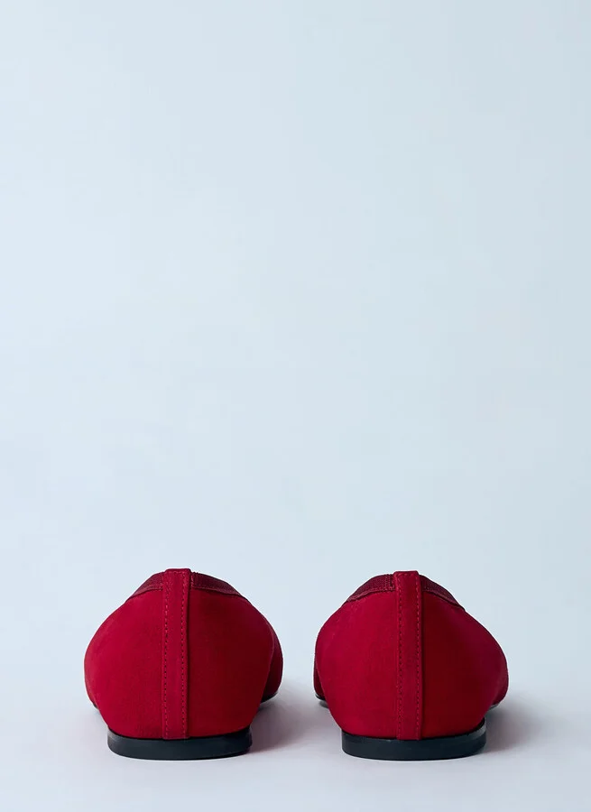 TOTEME Minimalist Suede Ballerina Flats - Woman Flats Red Eu - 36 - Image 5
