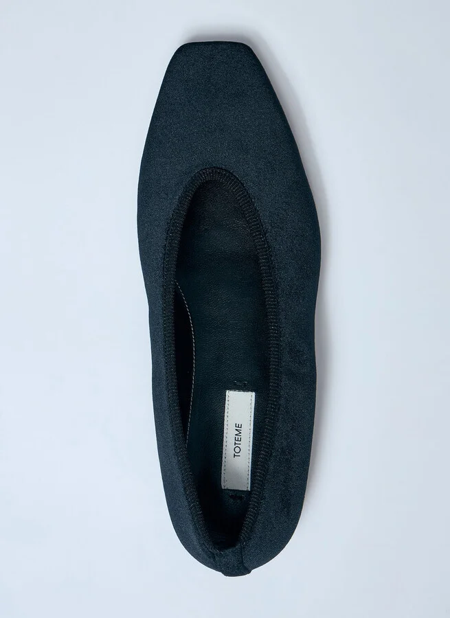 TOTEME Minimalist Velvet Ballerina Flats - Woman Flats Black Eu - 39 - Image 5