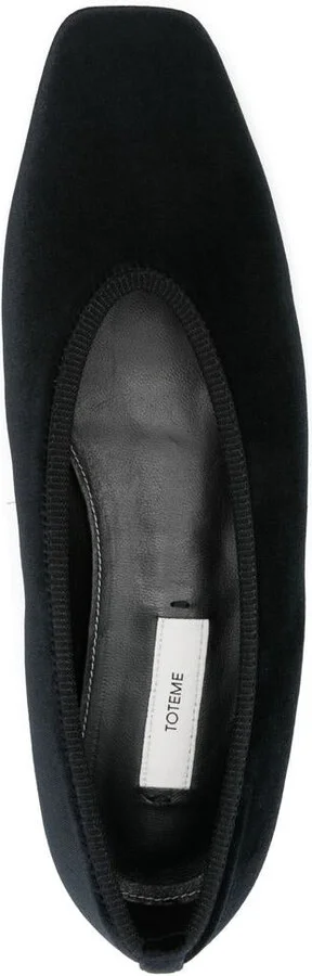 TOTEME Minimalist Velvet Ballerinas Shoes - Image 3