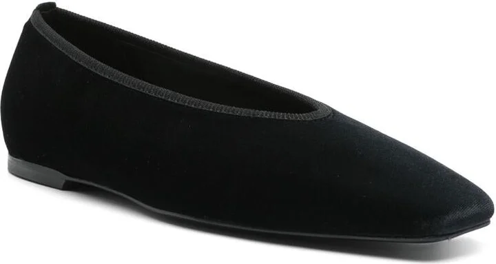 TOTEME Minimalist Velvet Ballerinas Shoes - Image 4