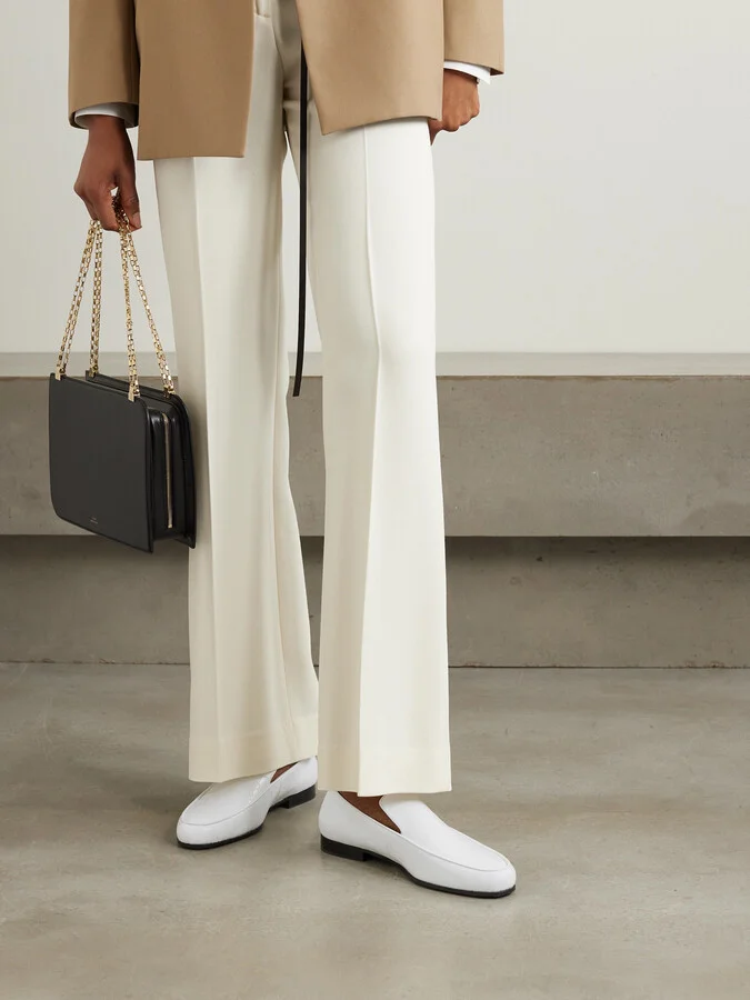 TOTEME - + Net Sustain The Croco Oval Croc-effect Leather Loafers - White - Image 2