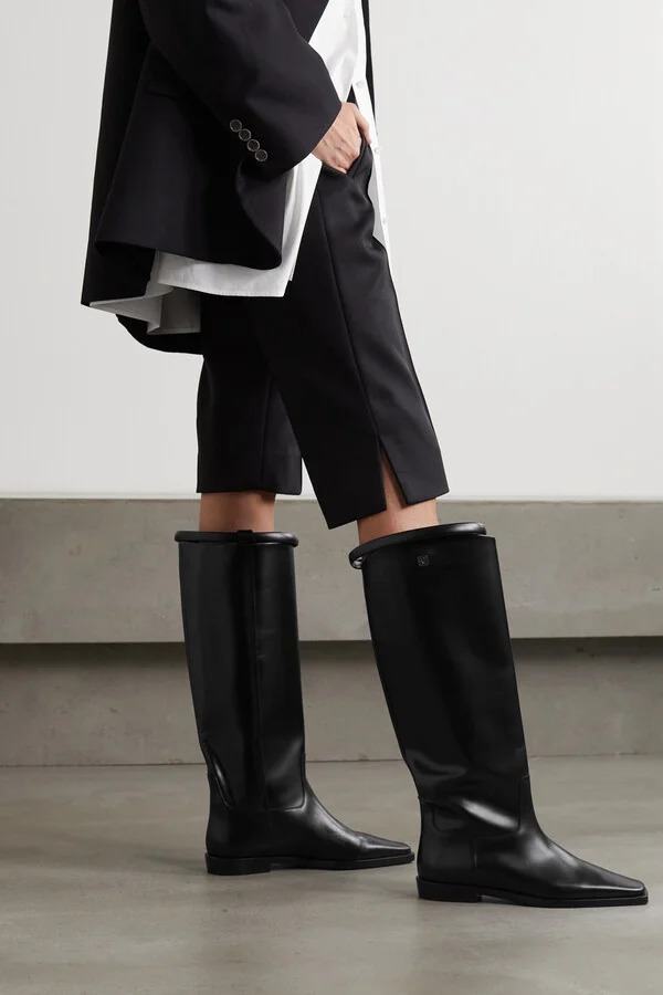 TOTEME - + Net Sustain The Riding Leather Knee Boots - Black - Image 2