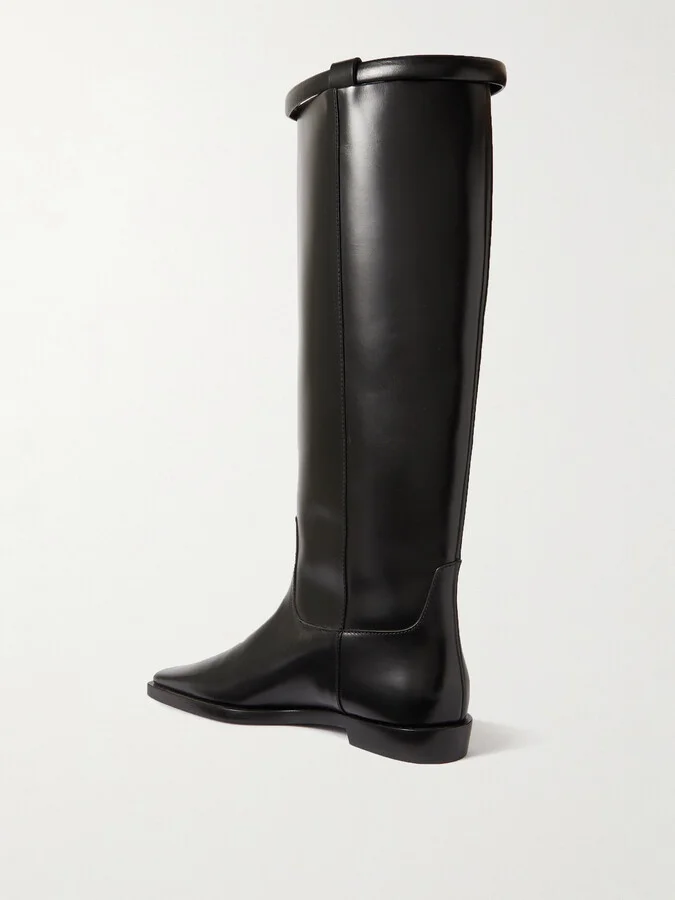 TOTEME - + Net Sustain The Riding Leather Knee Boots - Black - Image 3