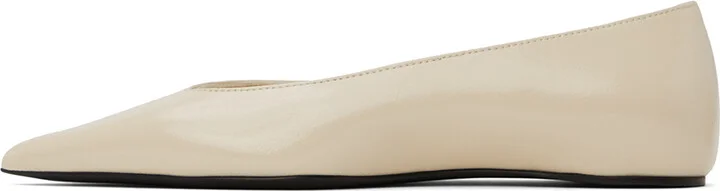 TOTEME Off-White 'The Asymmetric' Ballerina Flats - Image 3