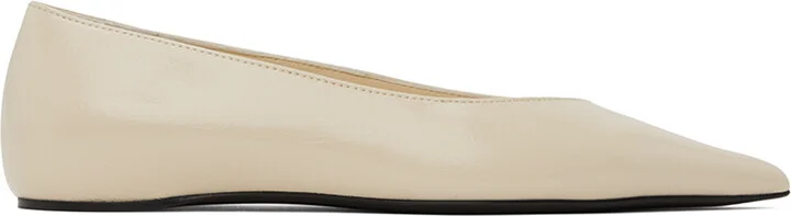 TOTEME Off-White 'The Asymmetric' Ballerina Flats
