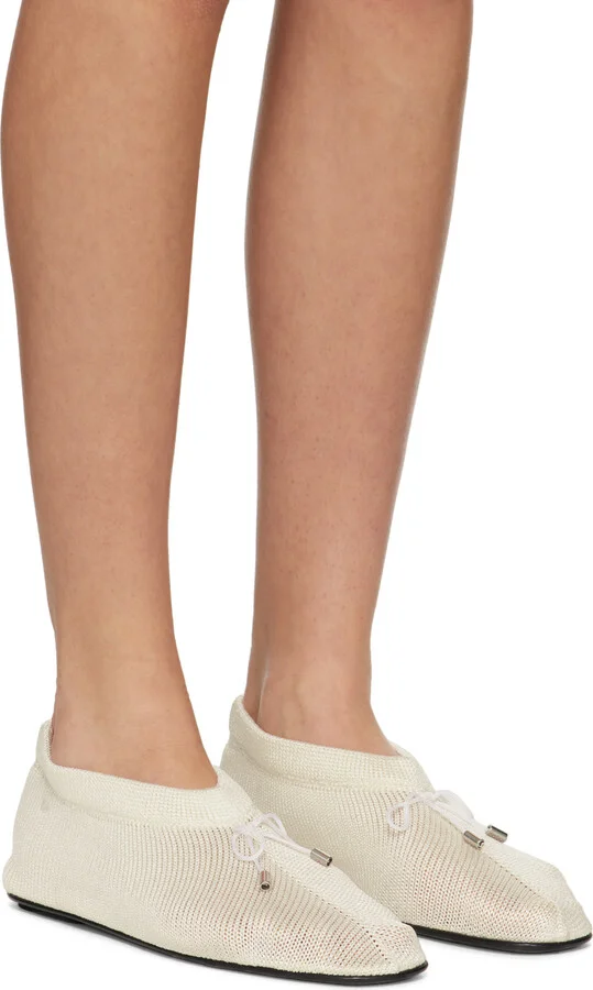 TOTEME Off-White 'The Knitted' Ballerina Flats - Image 4
