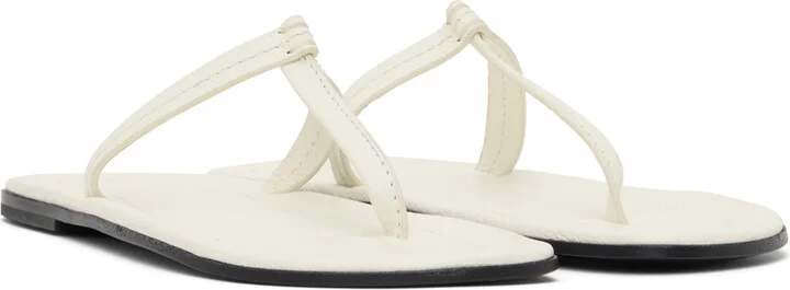 TOTEME Off-White 'The T-Strap' Sandals - Image 4
