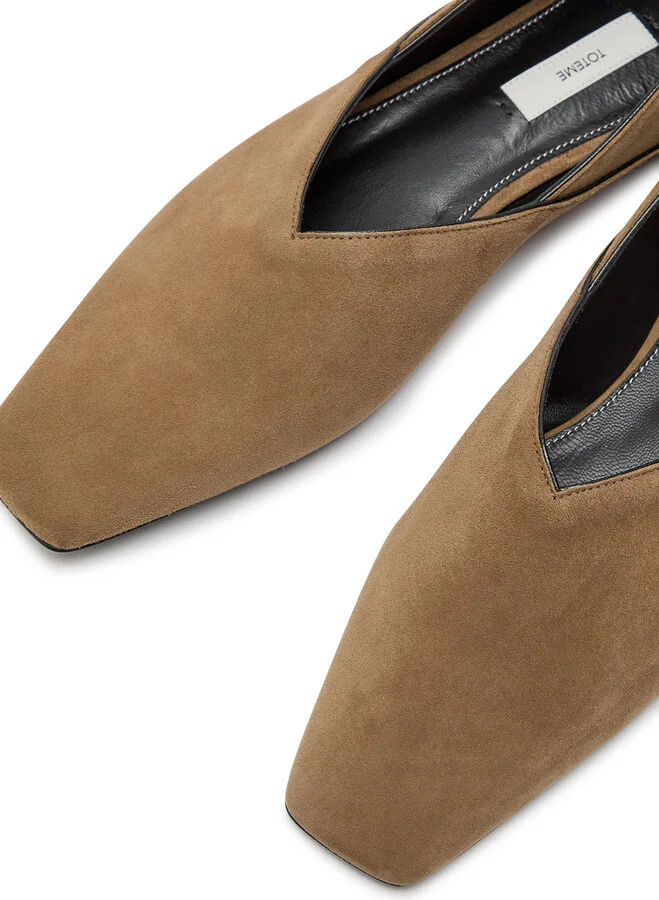 Toteme Panelled Suede Flats - Image 3