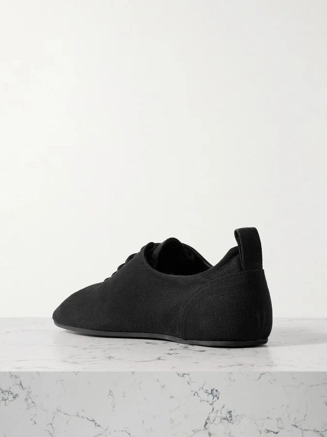 TOTEME - Recycled Cotton-twill Sneakers - Black - Image 3