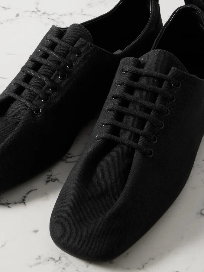 TOTEME - Recycled Cotton-twill Sneakers - Black - Image 4