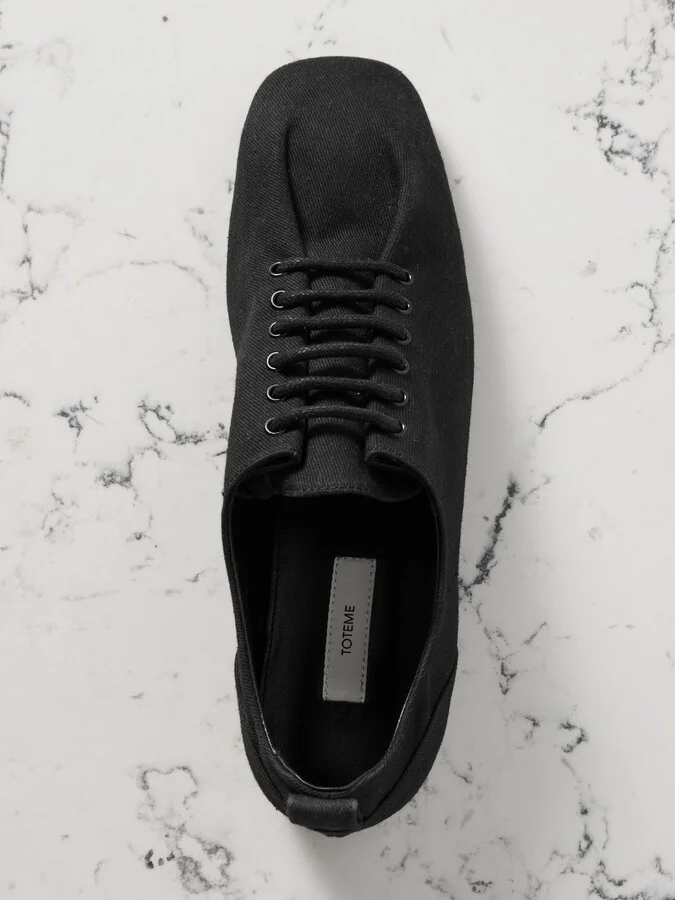 TOTEME - Recycled Cotton-twill Sneakers - Black - Image 5