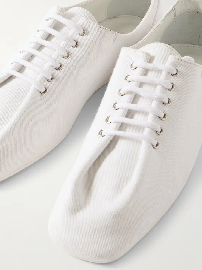 TOTEME - Recycled Cotton-twill Sneakers - White - Image 4