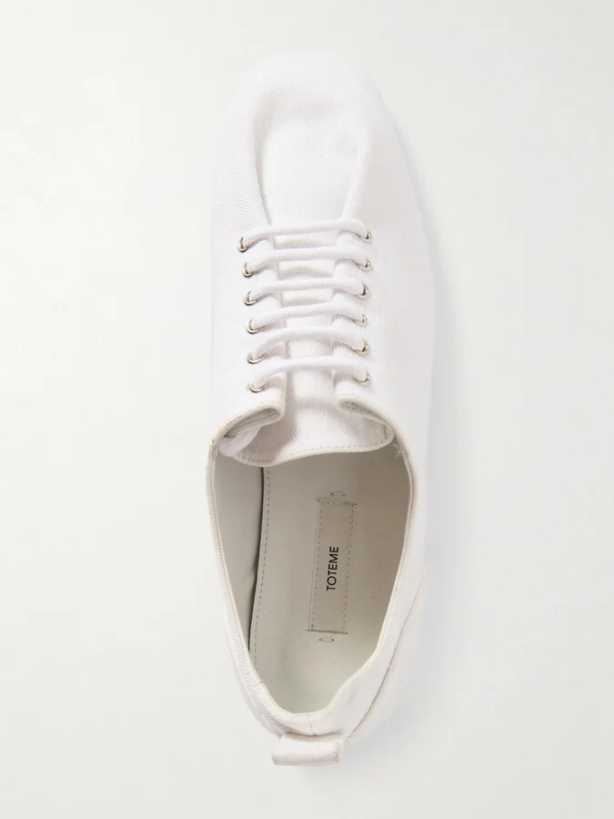TOTEME - Recycled Cotton-twill Sneakers - White - Image 5