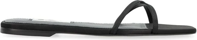 Totême Satin Open-Toe Slides