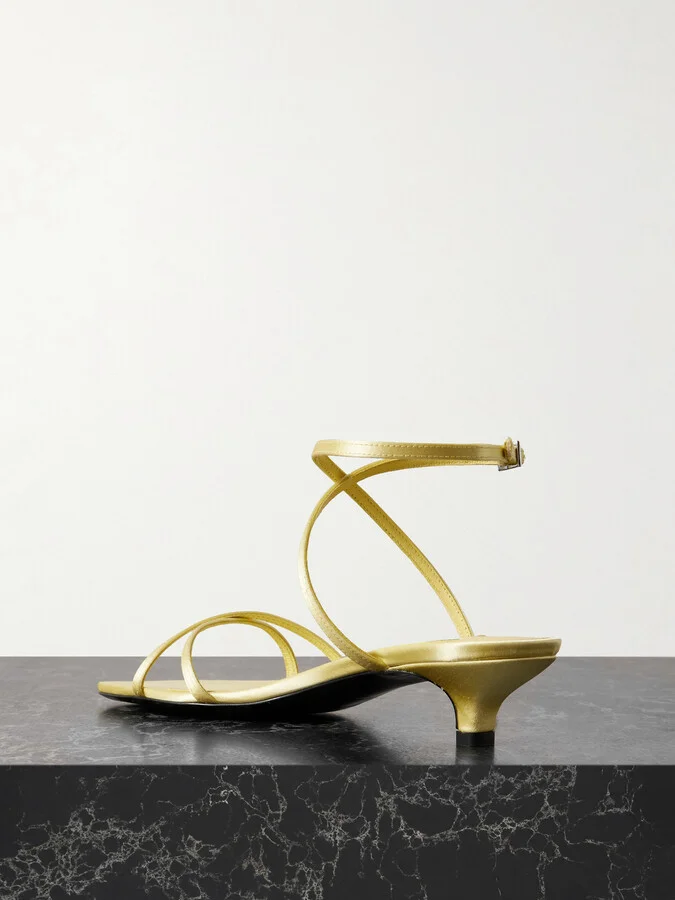 TOTEME - Satin Sandals - Yellow - Image 3