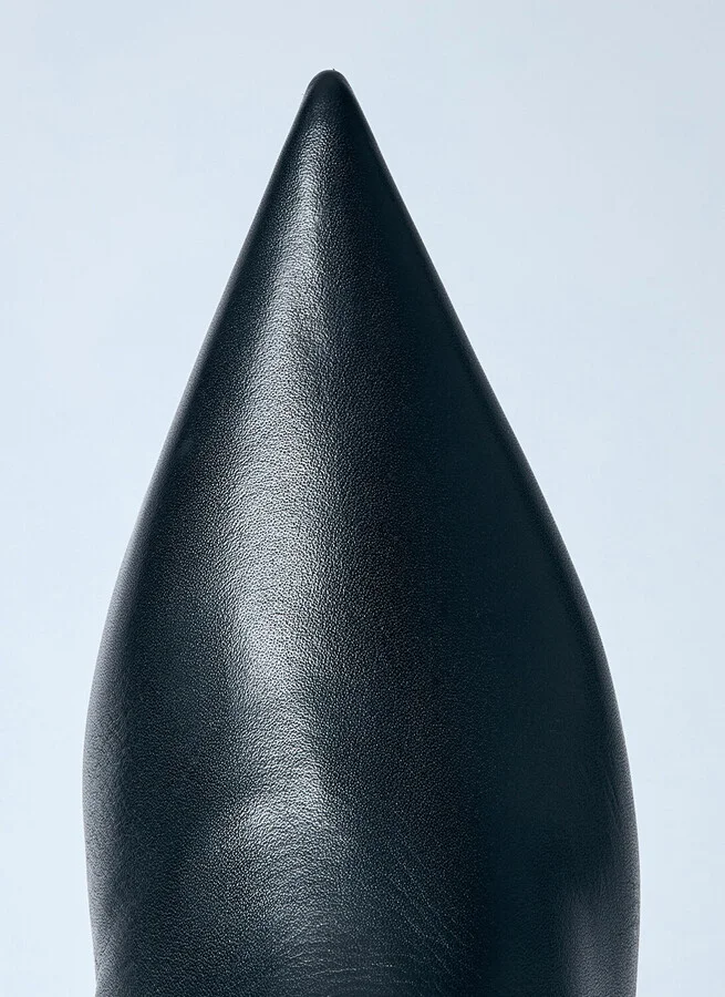 TOTEME Sharp Knee-high Leather Boots - Woman Boots Black Eu - 41 - Image 5