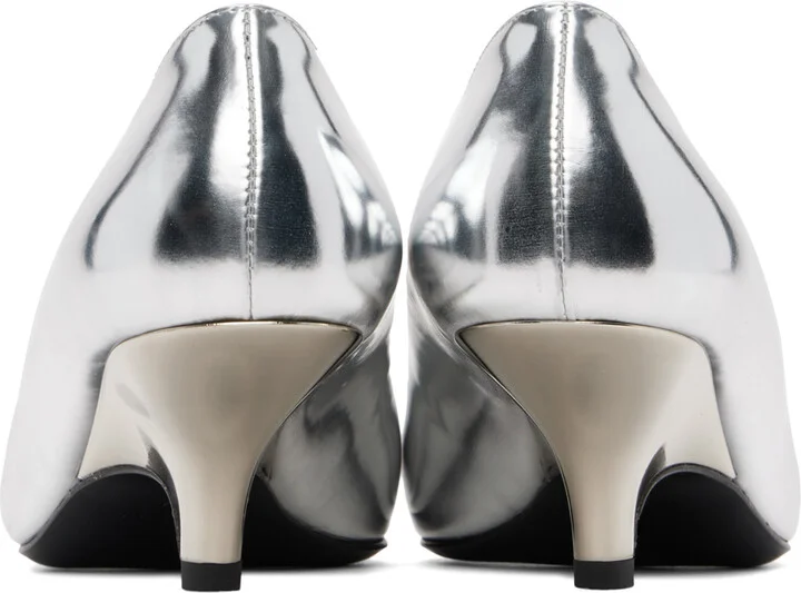 TOTEME Silver 'The Wedge' Heels - Image 2