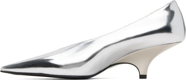 TOTEME Silver 'The Wedge' Heels - Image 3