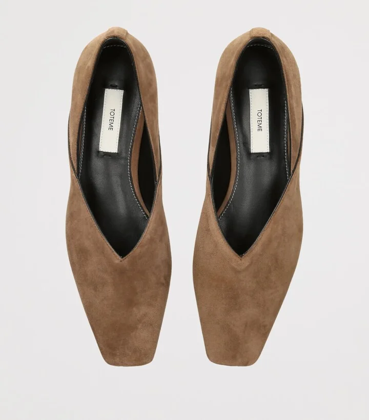 Totême Suede Everyday Ballet Flats - Image 4