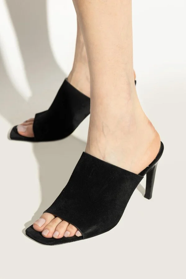 Toteme Suede Heeled Mules - Image 2
