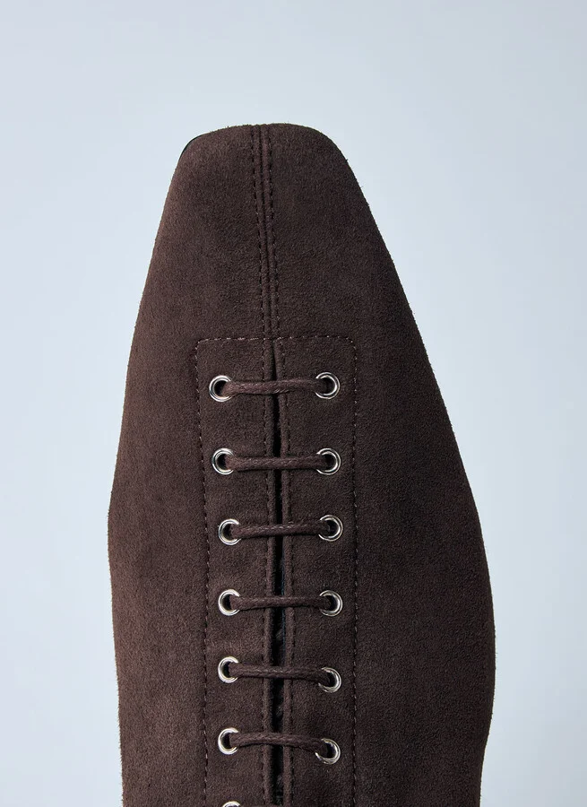 TOTEME Suede Lace-up Boots - Woman Boots Black Eu - 37 - Image 6