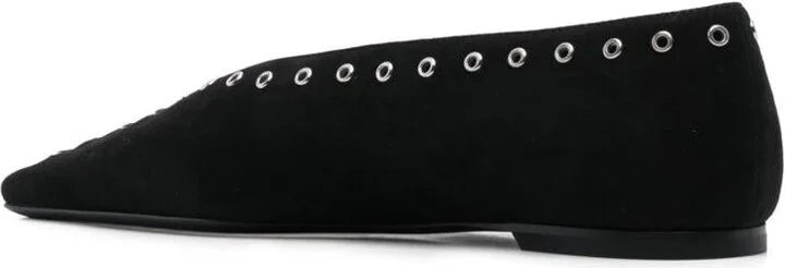 TOTEME Suede Leather Lace-Up Ballets - Image 4