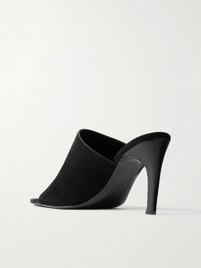 TOTEME - Suede Mules - Black - Image 3