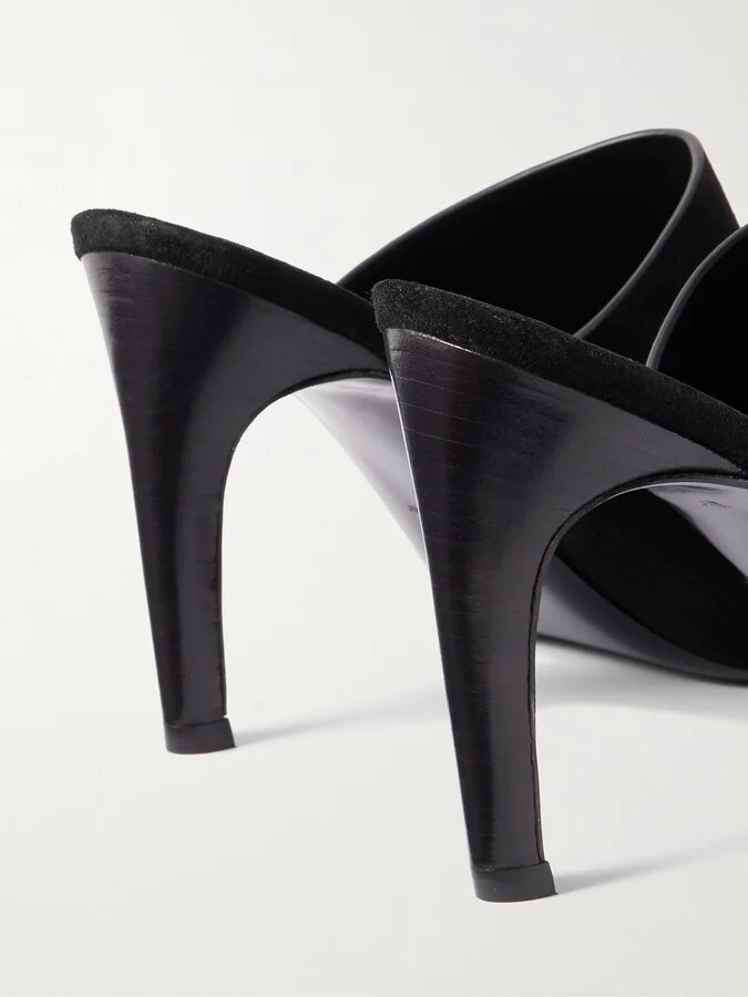 TOTEME - Suede Mules - Black - Image 4